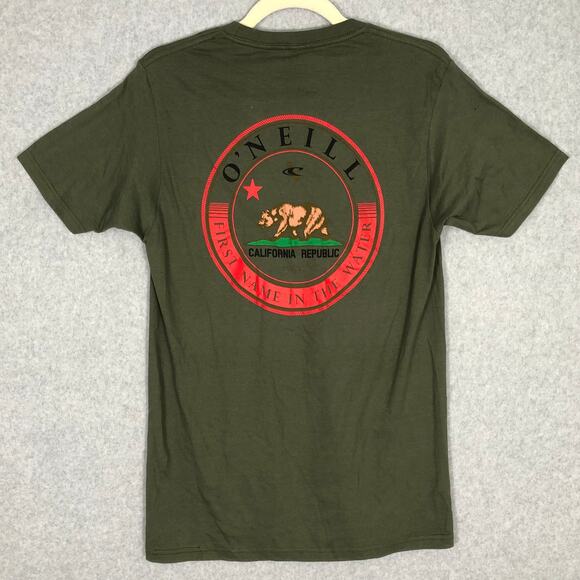 O'Neill Other - O'Neill Shirt Mens Small Green Modern Fit Tee California Republic Graphic Logo